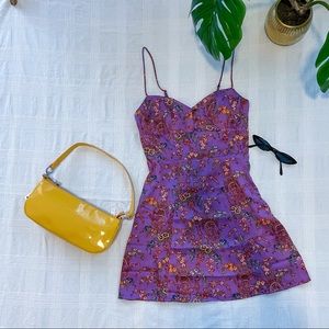 UO Petra Satin Sweetheart Mini Dress